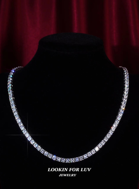 LFL18K镀金5A锆石网球链男女闪