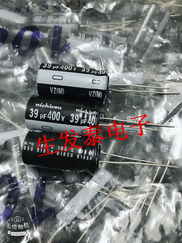 400V39UF 13X25 原装 日本NICHICON/尼吉康 电解电容 VZ 105°