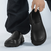 水鞋 鞋 耐磨防水防滑 厚底春夏款 一脚蹬厨师鞋 底防油厨房鞋 男防臭鞋