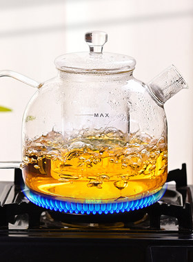 明火大容量耐热玻璃直火壶煮茶壶烧水壶花茶壶高硼硅煤气电陶炉用