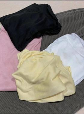 水溶45195天莱赛打底衫女圆领女宽松纯丝色尔轻薄空调防晒打底衫T