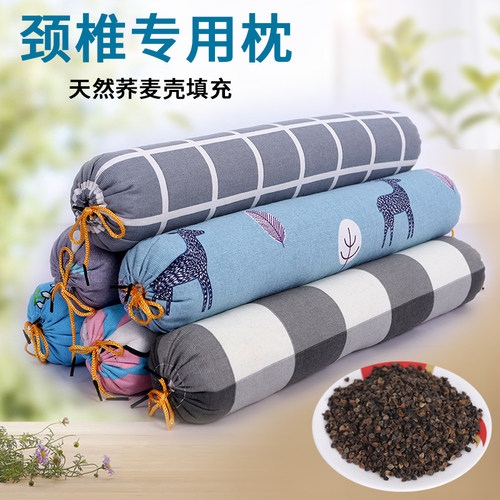 成人粗布荞麦壳颈椎枕自产自销