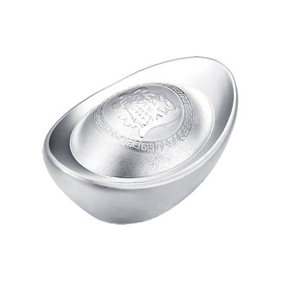 大理寸四银庄 雪花银银元宝999足银实心空心 纯银元宝摆件