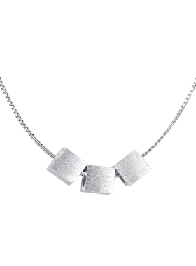 寸四银庄【福利款】十全十美雪花银项链 珠珠 优雅美丽锁骨链