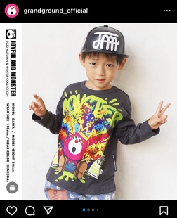 日本潮牌J*am 童装 新款儿童涂鸦画匠多巴胺长袖T恤 男童女童日单