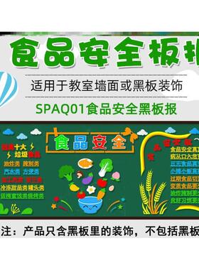 教室墙环创饮食墙贴小学学校健康食品安全环创中小学校墙贴纸初中