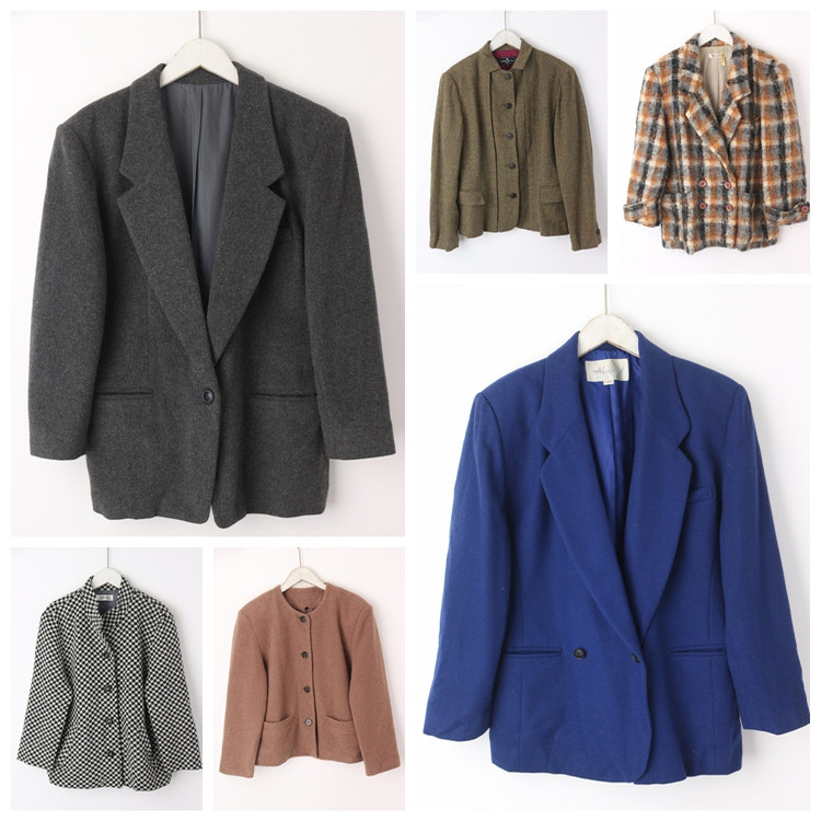 古着vintage西装中古日系男女西服JK复古英伦商务学院风孤品9