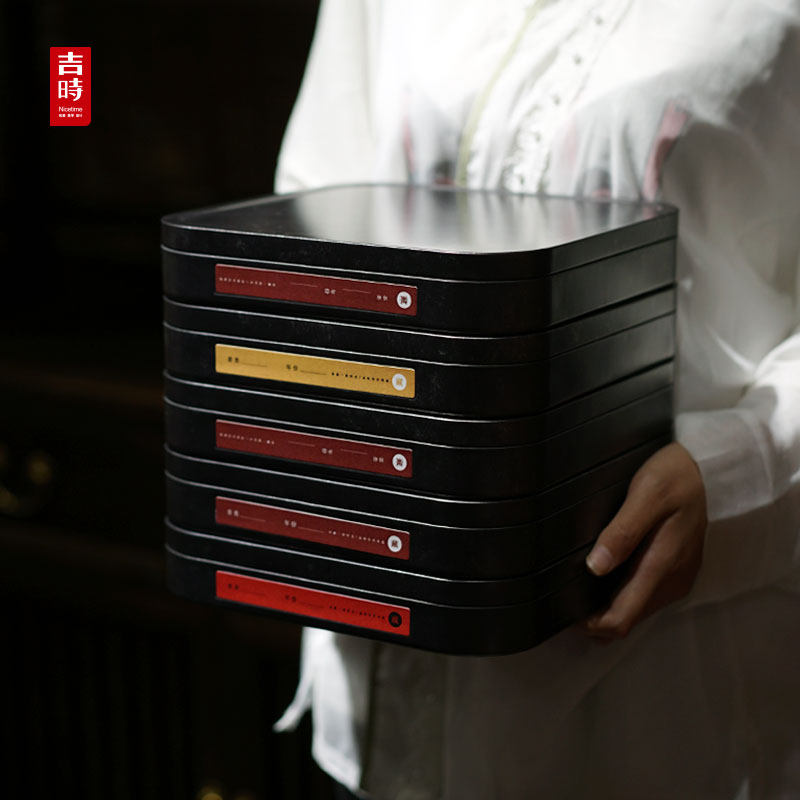 复古风马口铁福鼎茶叶盒图片