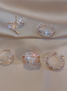 麻花ins冷淡风小众设计戒指网红