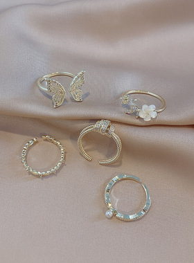 编织麻花开口戒指女时尚个性夸张