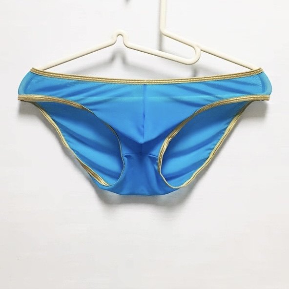 男士性感内裤全透明性感新潮低腰三角裤细网纱轻柔超薄单层金色边,女士内衣/男士内衣/家居服,男三角内裤,淘宝优惠券,粉丝福利购,淘宝优惠卷