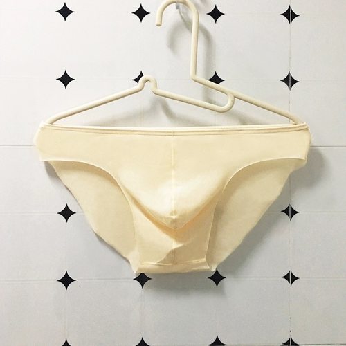 男士三角内裤纯色性感轻薄冰丝微透明U凸低腰丝滑韩版潮男无锁边