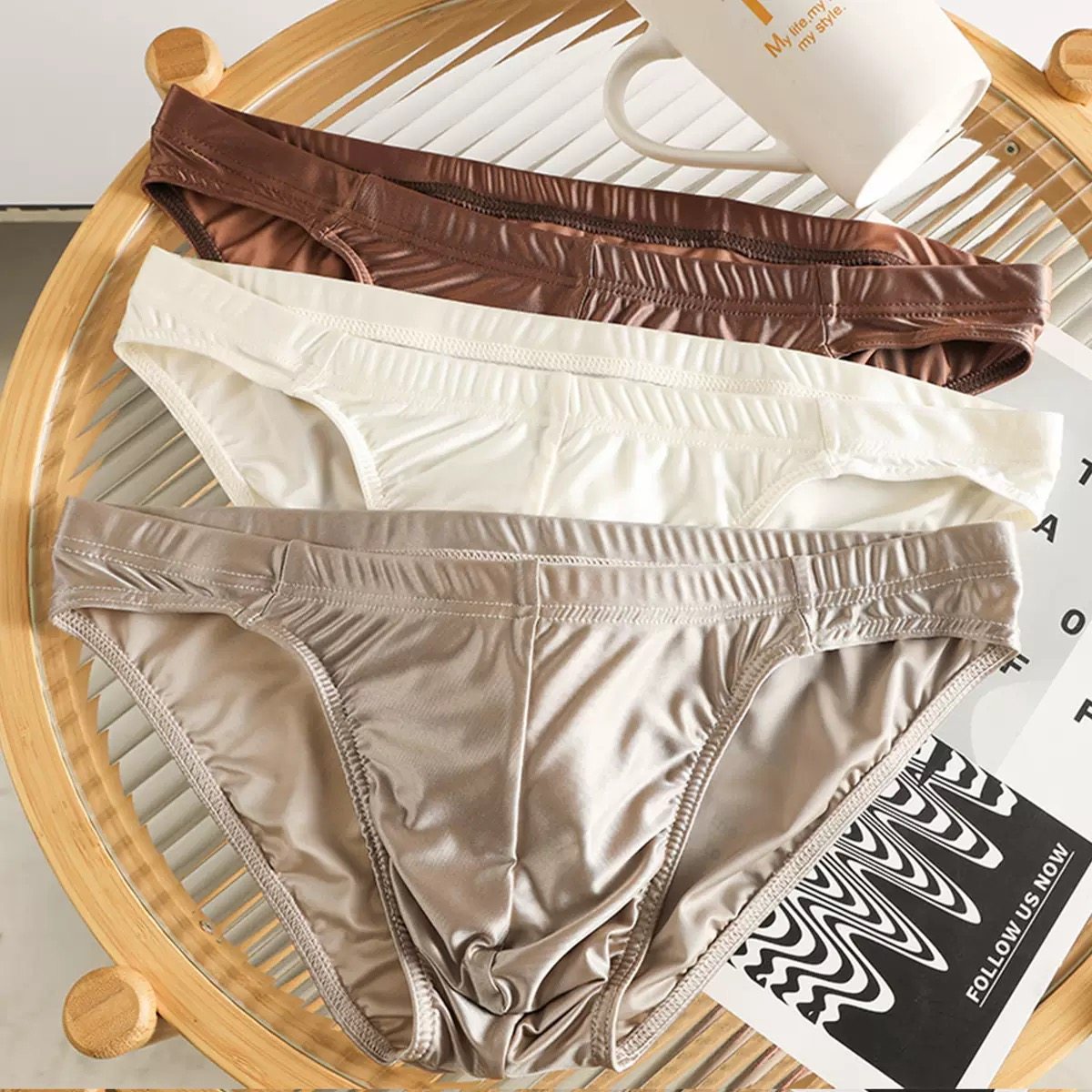 男士三角内裤冰丝薄款绸面丝滑U凸低腰性感时尚潮男韩版裤头速干,女士内衣/男士内衣/家居服,男三角内裤,淘宝优惠券,粉丝福利购,淘宝优惠卷