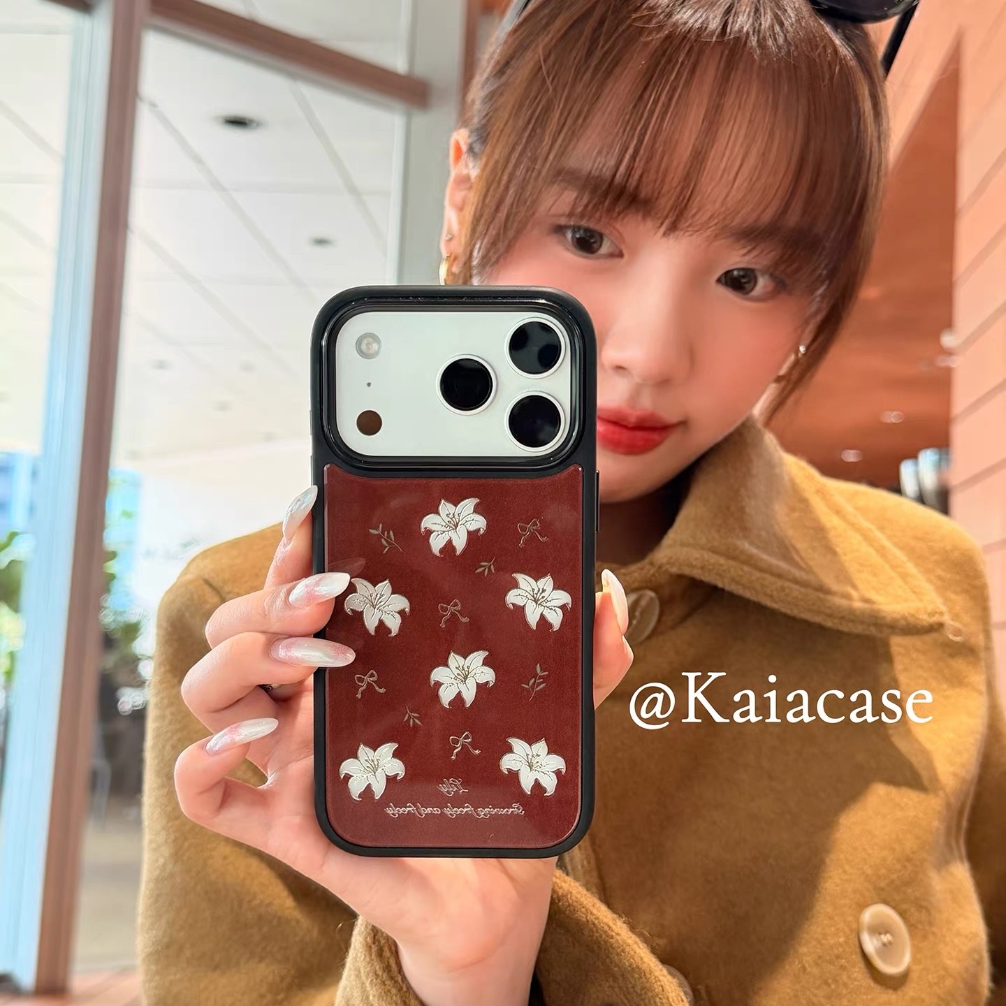 滴胶小众复古百合花适用iphone17promax苹果16手机壳15pro女iphone14秋冬13promax/12防摔16promax软边15plus