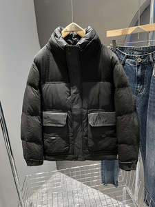 短款绒羽棉服2023秋冬新款时尚简约易搭新款潮短款保暖羽绒23918