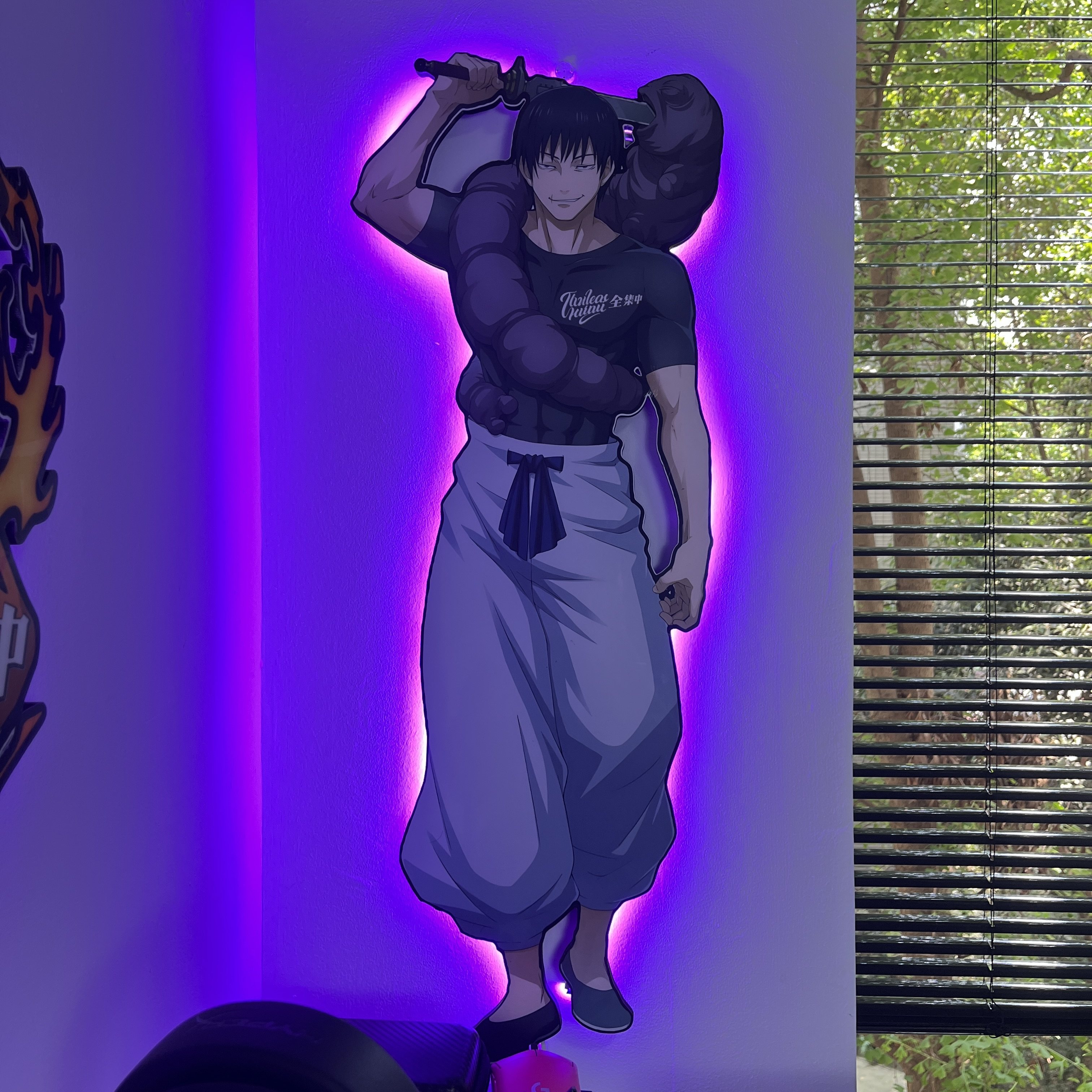 伏黑灯光画咒术回战海报摆件