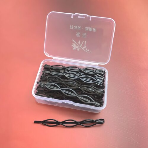 麦芽发夹金属简约一字夹送盒子
