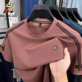 宽松休闲时尚 稻草人纯棉圆领短袖 新品 中青年夏季 百搭T恤 男士