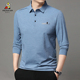 长袖 爸爸装 t恤春秋季 稻草人男士 新款 翻领纯色打底POLO衫 上衣男装