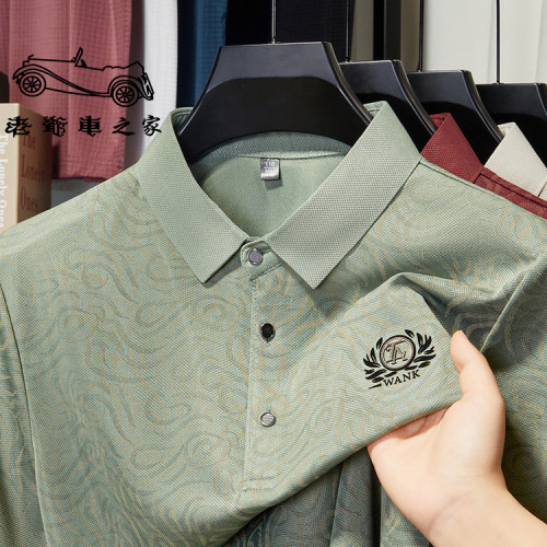 老爷车之家夏季新款冰丝翻领T恤