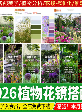 植物花镜搭配美学花境设计种植效果图配置应用手册PDF方案文本PPT