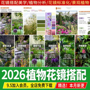 植物花镜搭配美学花境设计种植效果图配置应用手册PDF方案文本PPT