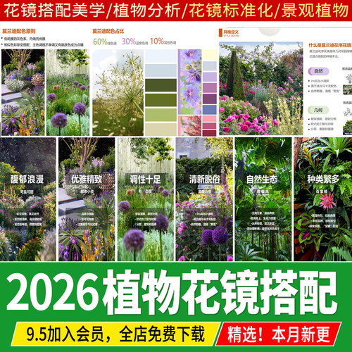 植物花镜搭配美学花境设计种植效果图配置应用手册PDF方案文本PPT