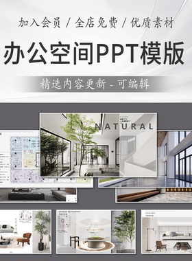 办公室办公空间工装软装方案概念设计PDF文本模板室内深化PPT汇报