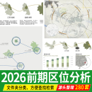 城市规划景观竞赛风灰调小清新前期区位分析图psd源文件ps素材