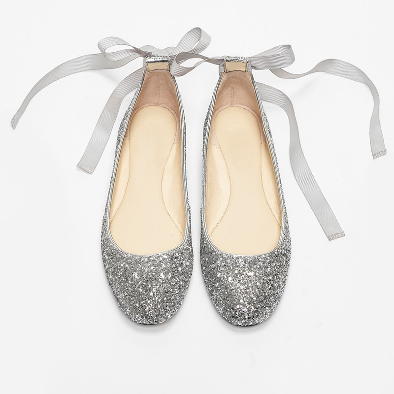 CRYSTAL SLIPPERS FAIRY SHOES PUMPS FLAT SHOES WOMENS BALLET LACE-UPS SEQUINS DRESS SHOES VELVET WEDDING SHOES BRIDESMAID SHOES
