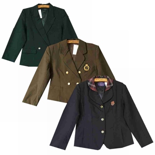 古着中古外套日本学生校服装班服秋冬女小西装外套2