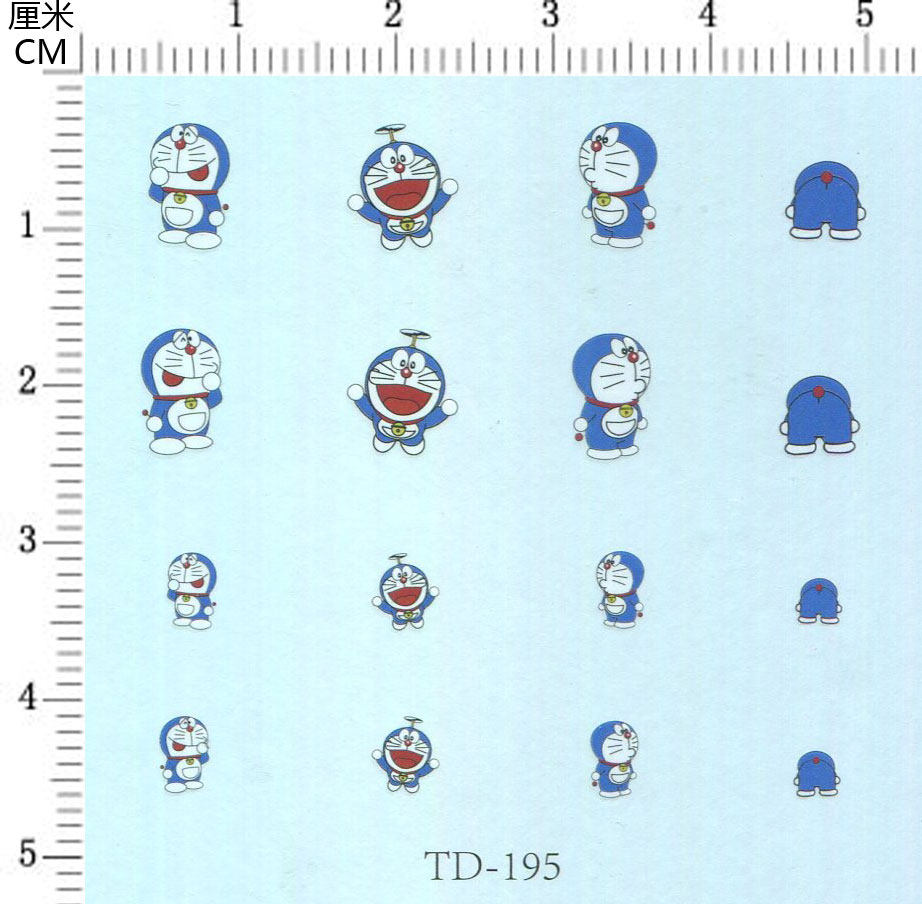 水贴纸比例模型机器猫多拉A梦