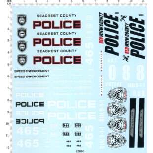 天地模型 1/24 1/18 警车 911 兰博基尼 林宝坚尼 飞车改装水贴纸