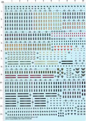 1/35德国兵人头盔臂章水贴纸