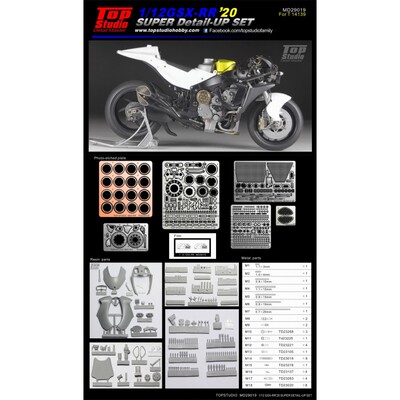 TOP STUDIO MD29019 1/12 GSX-RR '20 模型超改套装 配田 14139