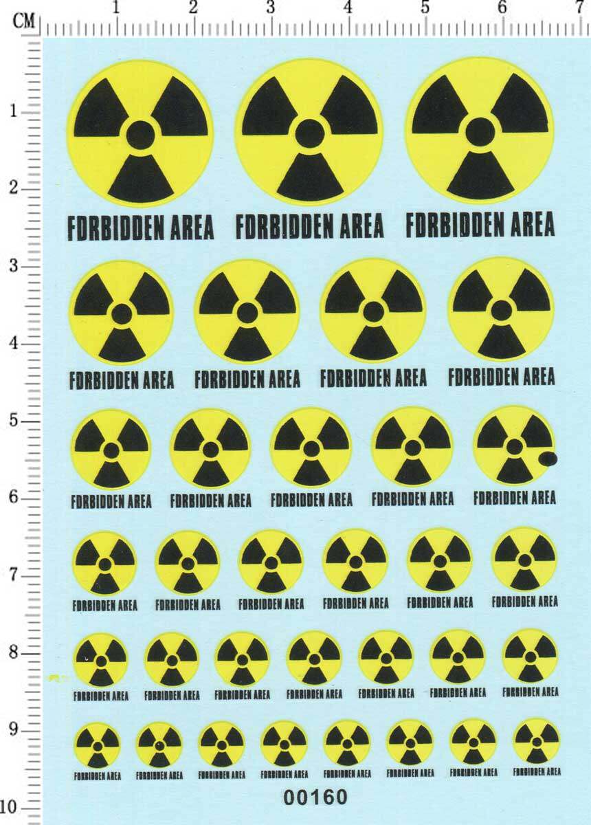 天地模型 生化危险核禁区标志模型标志水贴纸