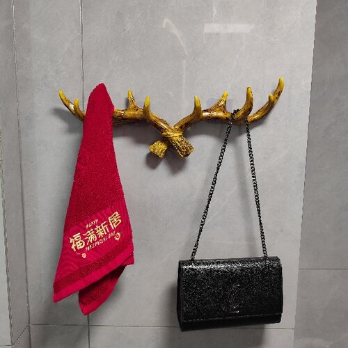 墙面装饰钥匙挂钩鹿角壁挂衣帽架