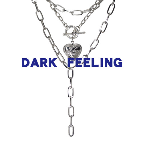 choker桃心多层长款可打开吊坠