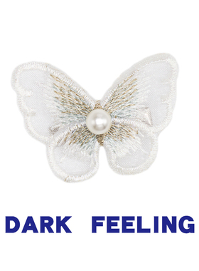 12.12KEYT蝴蝶仙女边夹少女风可爱头饰女一字夹蝴蝶夹气质简约款