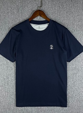 BC 山羊绒之王 小标刺绣 新款男士丝光棉爽滑 圆领短袖T恤衫