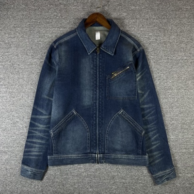男士美式复古水洗 卡车司机 indigo牛仔工作夹克 外套