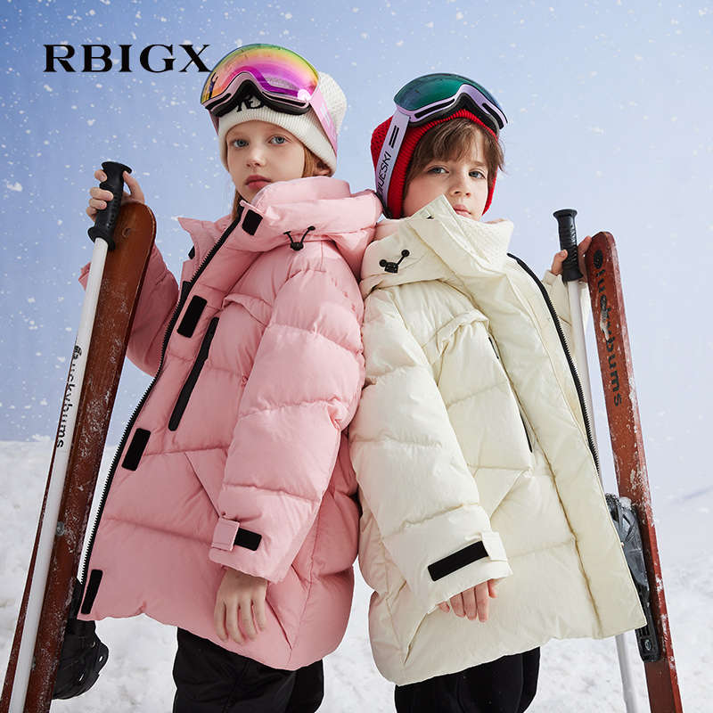 瑞比克户外休闲鸭绒连帽羽绒服