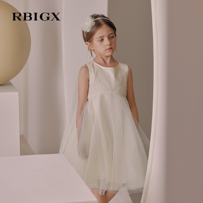 rbigx瑞比克童装夏季新款女童网纱披风礼服连衣裙贵族吊带公主裙