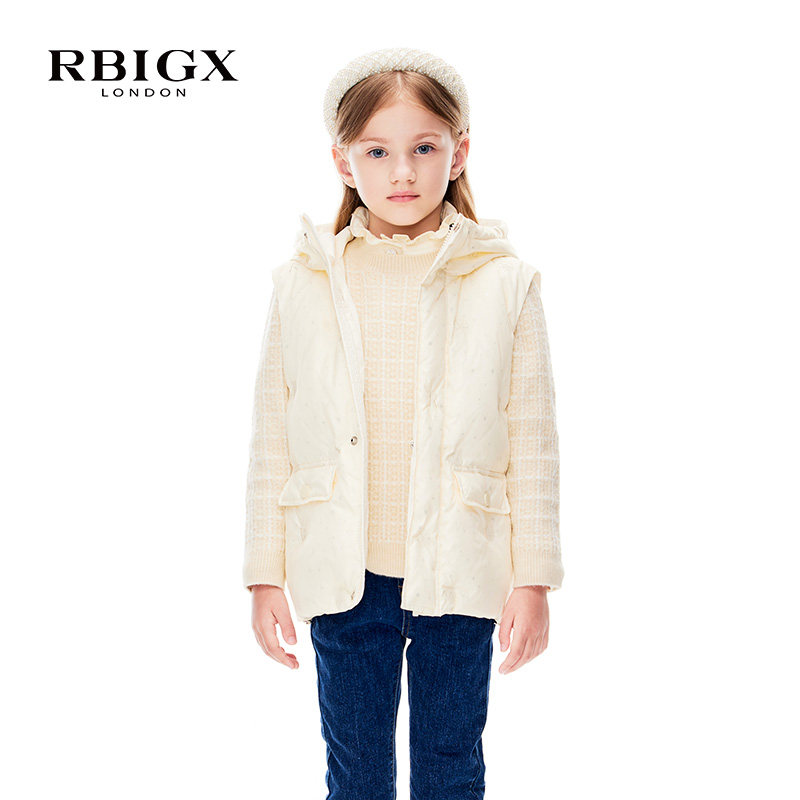 RBIGX瑞比克童装冬季新款洋气时尚设计感连帽羽绒服羽绒马甲,童装/婴儿装/亲子装,羽绒马甲,淘宝优惠券,粉丝福利购,淘宝优惠卷