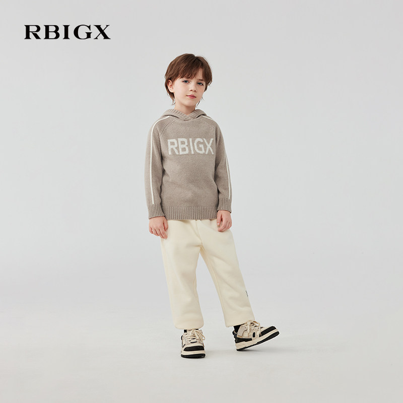 RBIGX瑞比克童装冬季新款纯羊毛连帽百搭休闲宽松男童针织衫毛衣,童装/婴儿装/亲子装,毛衣/针织衫,淘宝优惠券,粉丝福利购,淘宝优惠卷