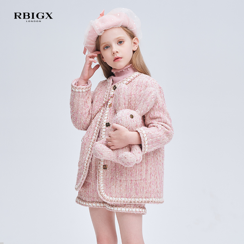 瑞比克小香风毛呢外套