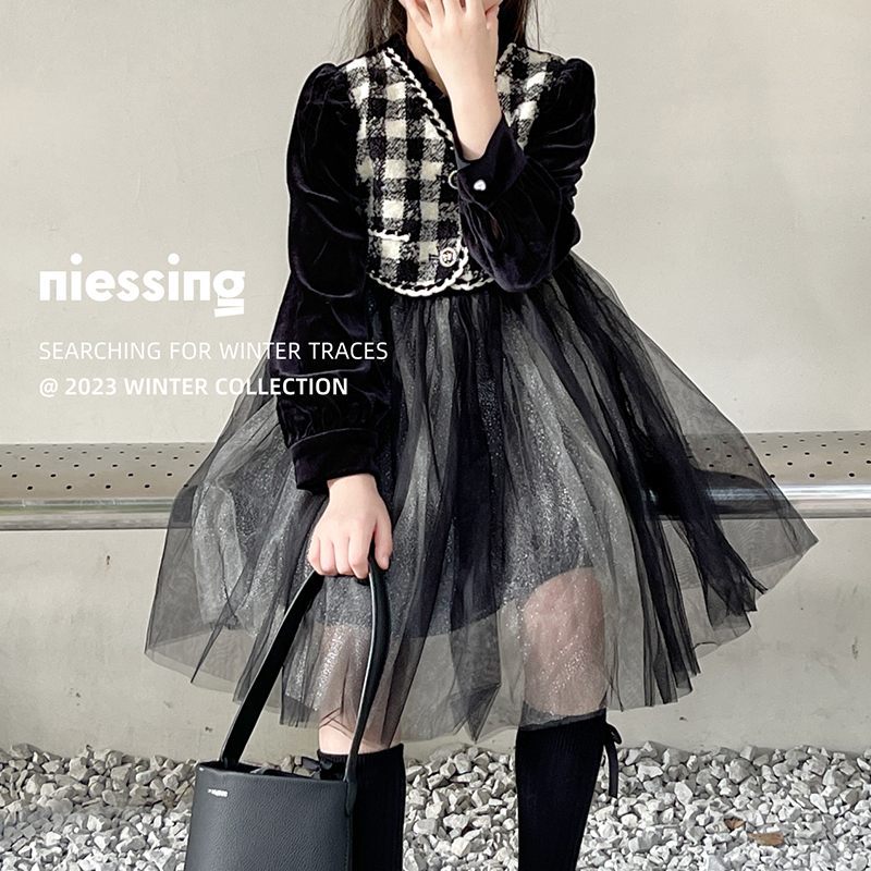 NIESSING/尼辛网纱连衣裙