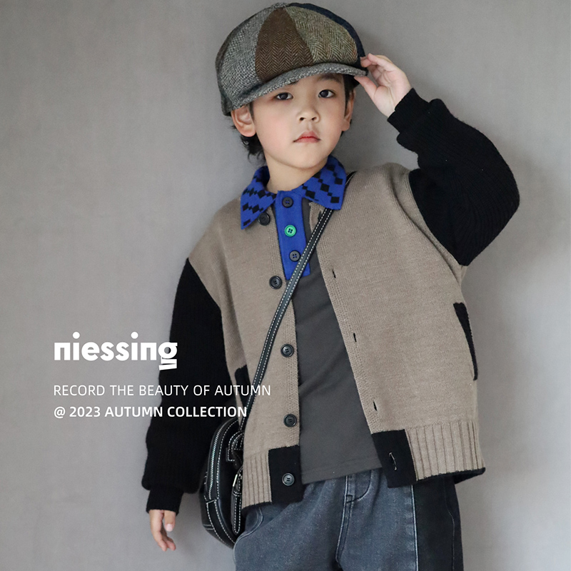 尼辛学院风宽松重磅开衫