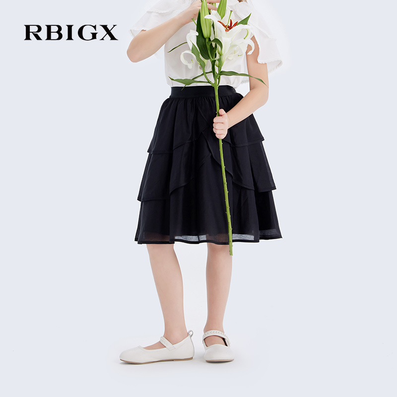 RBIGX女童公主百搭裙子高腰长裙