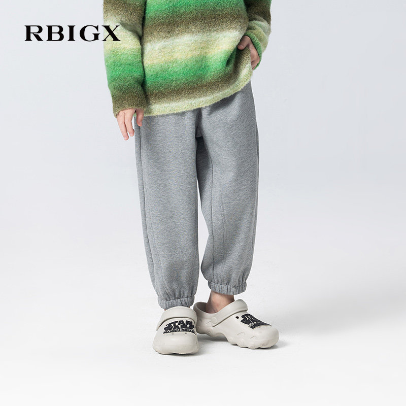 RBIGX瑞比克童装冬季新款纯棉休闲百搭宽松加厚男童运动卫裤